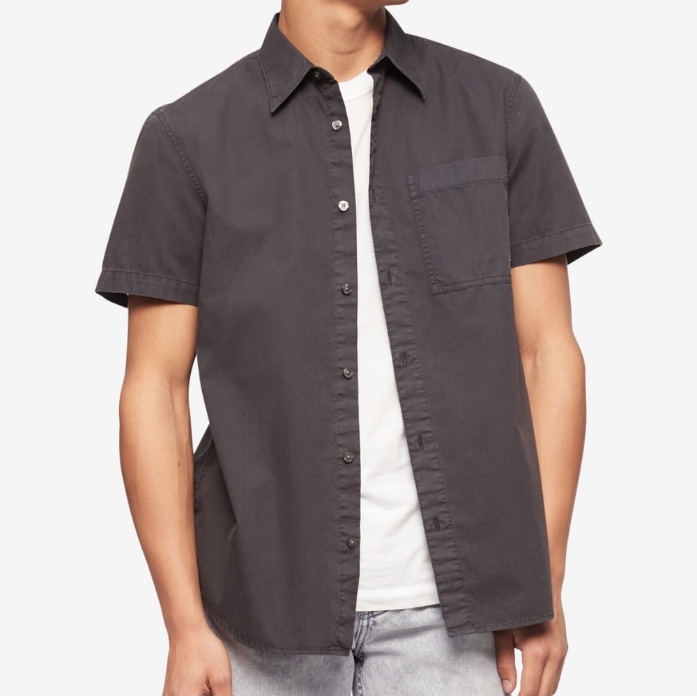 Calvin Klein Men's Garment Dyed Pocket Shirt